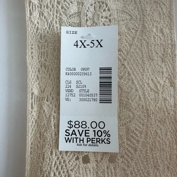 Women’s plus size beautiful lace vest. 4X/5X brand new never worn. - Picture 4 of 14